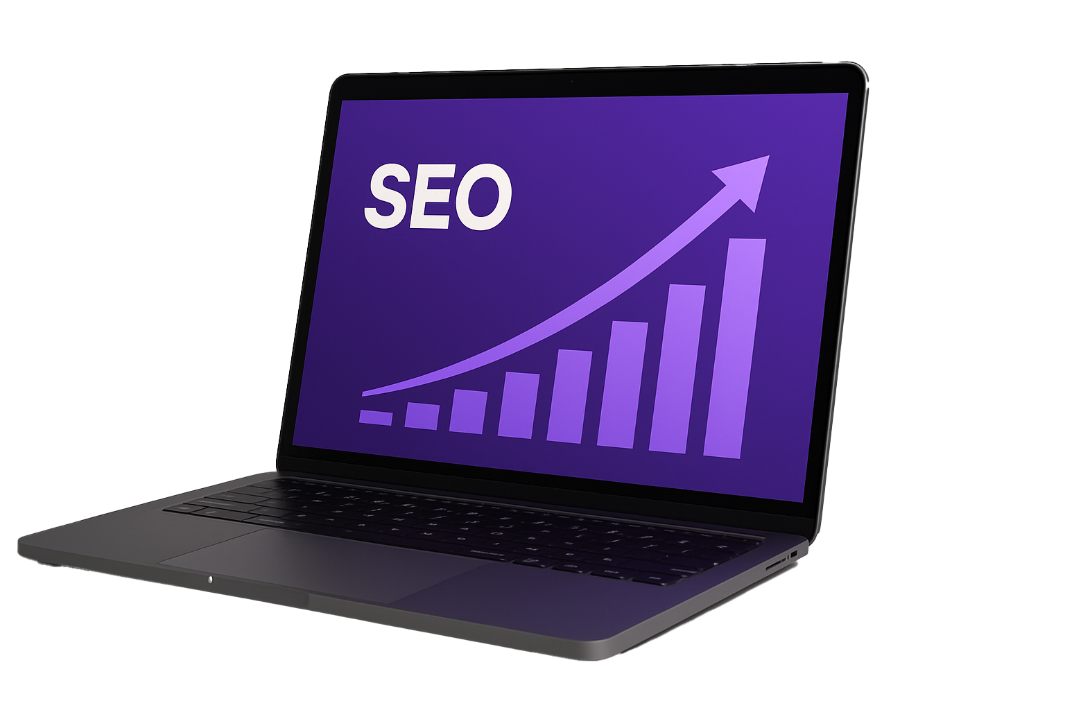 SEO Аналитика на ноутбуке